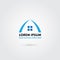 Real Estate Logo Concept. Property House. Developer Building Home.