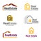 Real Estate Logo Design. Creative abstract real estate icon logo set