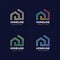 Real Estate Logo home or house line logotype