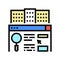 real estate market researching color icon vector illustration