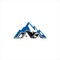 Real estate mountain house logo template, house icon, isolated mountain icon