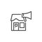 Real estate promotion line icon