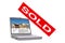 Real Estate Property Listing Screen and Sold Sign