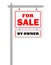 Real Estate For Sale Sign by owner