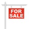 Real estate for sale street sign