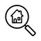 Real estate search linear icon