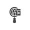 Real estate search vector icon