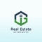 Real estate sector with focus on data logo design