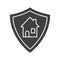 Real estate security glyph icon