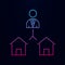 Real estate - select house nolan icon. Simple thin line, outline vector of real estate icons for ui and ux, website or mobile