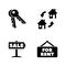 Real Estate. Simple Related Vector Icons