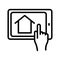 Real Estate vector icon. Choosing, searching, buying a house