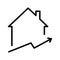 Real Estate vector icon. Choosing, searching, buying a house