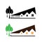 Real estate. Vector illustration house and tree