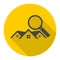 Real Estate vector logo, House search abstract concept icon with long shadow