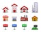 Real Estates Property Icons Vector