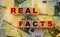 Real facts on wooden cubes standing on 100 euro bills. Successful business and investment concept