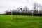 Real Football soccer goal field for sport education school sporty activity concept
