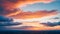 Real majestic sunrise sundown sky background with gentle colorful clouds