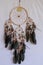 Real native dream catcher on pure white background
