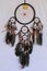 Real native dream catcher on pure white background