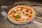 real Neapolitan pizza with sourdough and fresh and natural ingredients