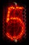 The real Nixie tube indicator of the numbers of retro style.