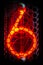The real Nixie tube indicator of the numbers of retro style.