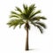 Real Palm Tree On White Background - Vray Tracing Style
