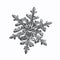 Real snowflake on white background