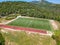 Real soccer field - Top down aerial view