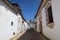 Real street of Castano del Robledo, magical town of Andalusia. Huelva, Spain