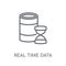 real time data linear icon. Modern outline real time data logo c