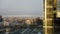 Real time sunset Moscow city panoramic view from one of a skyscraper situated in Moscow international business center.
