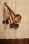 Real vintage wooden spoons