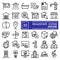 Realestate line icon set, house symbols collection, vector sketches, logo illustrations, rent signs linear pictograms