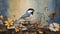 Realism Painting: Capturing The Beauty Of A Unique Black-capped Chickadee