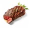 Realist Lifelike Accuracy: A Stunning Steak On White Background