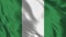 Realistic 1920x1080p 30 fps flag of the Nigeria waving in the wind.