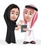 Realistic 3D Arab Kids Characters Boy and Girl