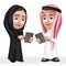 Realistic 3D Arab Kids Characters Boy and Girl