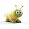 Realistic 3d Caterpillar Character: Cute, Playful And Impressive