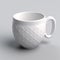 Realistic 3d Ceramic Coffee Cup With Crosshatched Shading