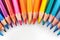 Realistic 3D colored pencils Vibrant set for back to school concepts