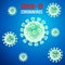 Realistic 3d coronavirus virion virus background design vector illustration
