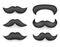 Realistic 3d Design Mustache Icon Set Template Mock up Isolated Vector Illustration