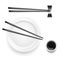 Realistic 3d Detailed Asian Food Chopsticks Set. Vector