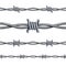 Realistic 3d Detailed Barbed Wire Line Set. Vector