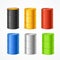 Realistic 3d Detailed Color Barrels Set. Vector