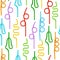 Realistic 3d Detailed Color Drinking Straws Seamless Pattern Background. Vector